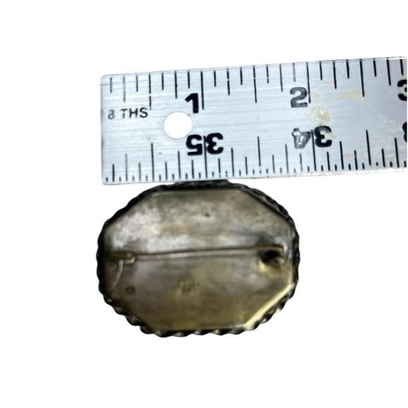 HANDCRAFTED MOSAIC LARGE PIN WITH FLOWERS - MADE IN ITALY - Picture 7 of 9